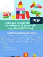 Catálogo de Juguetes para El Estimular El Desarrollo Cognitivo (2-3 Años)