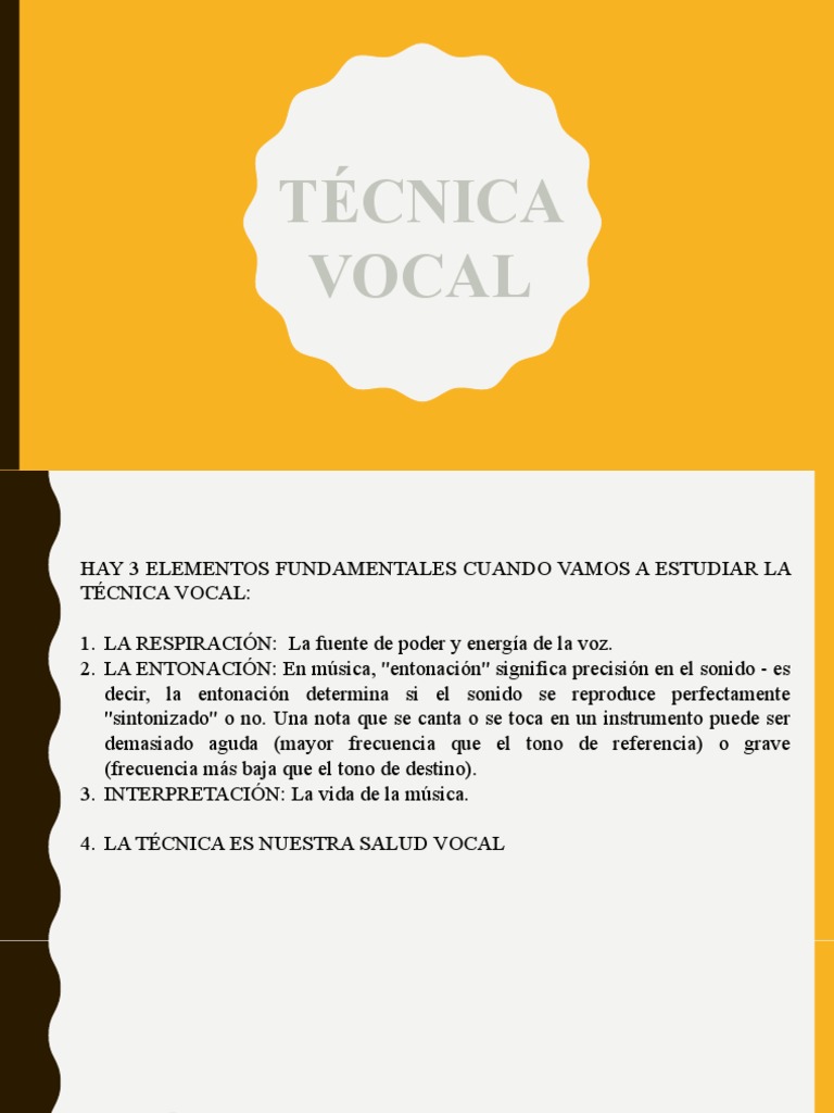 Elementos de la Técnica Vocal | PDF | Canto | Voz humana