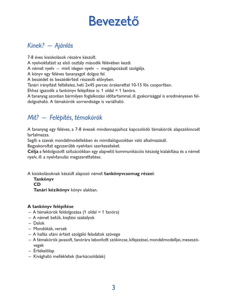 Deutsch für Dich 1 - I Bevezeto | PDF
