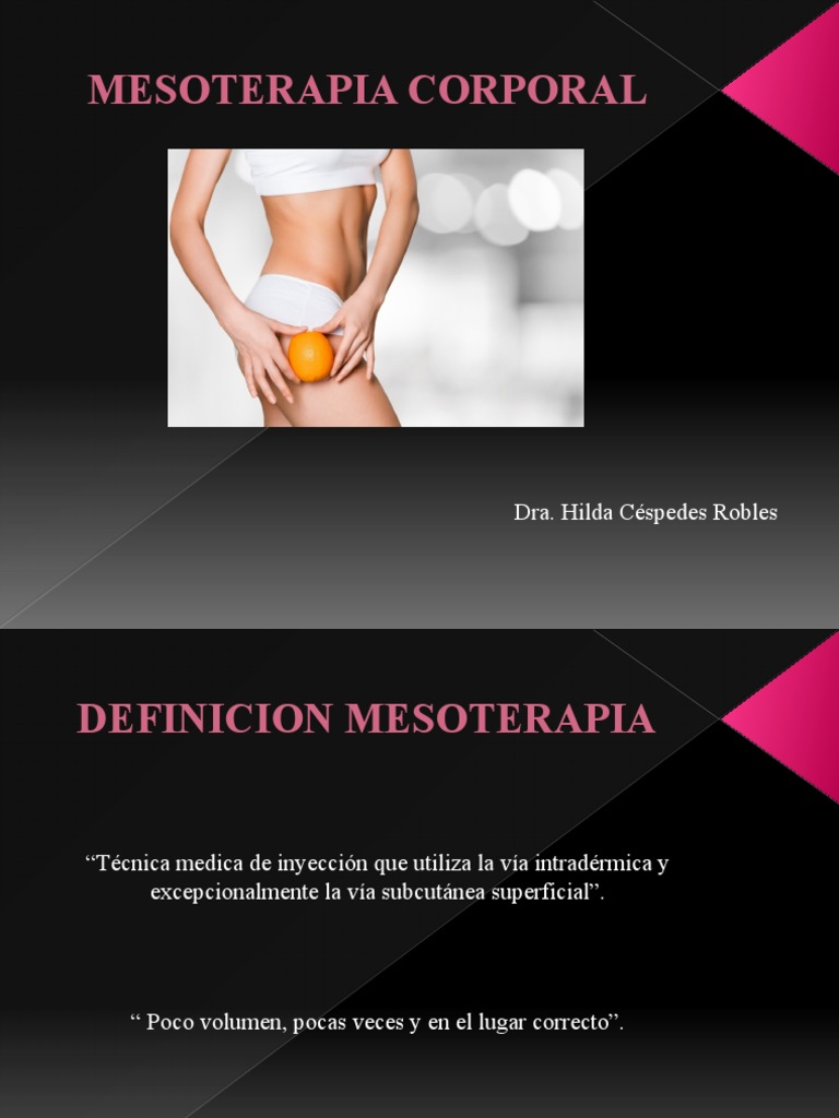 l carnitina mesoterapia contraindicaciones  corporal  La mesoterapia es un tratamiento de medicina que se utiliza generalmente para la eliminacin de la celulitis, el rejuvenecimiento facial, bajar peso mediante la eliminacin de bolsas de Actualizacin de frmacos empleados en