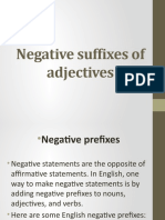 Negative suffixes