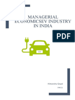Managerial Economicsev Industry in India: Himanshu Goyal