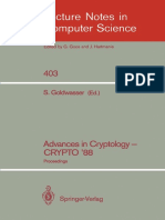 Advances in Cryptology Crypto 88 1990