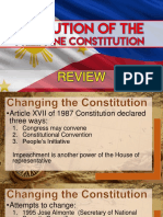 Review of Ways to Change the 1987 Philippine Constitution