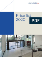 Dormakaba Ro Price List 2020