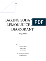 Baking Soda With Lemon Juice As A Deodorant.: Log Book