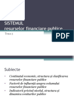 Tema 5. Sistemul Resurselor Financiare Publice