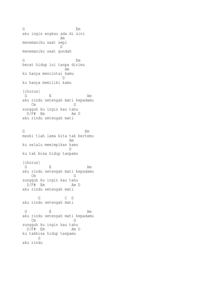 Aku Rindu Setengah Mati Pdf