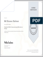 MD Shuzaur Rahman: Course Certificate