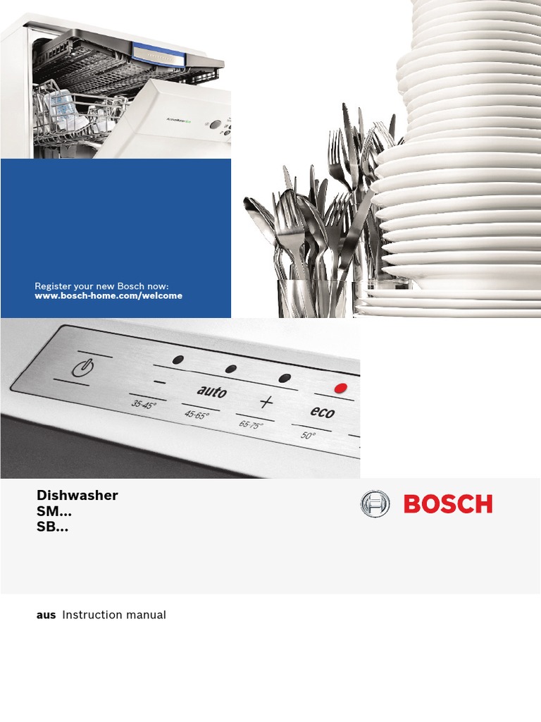 Bosch SMV66MX01A Serie 6 Fully Integrated Dishwasher User Manual