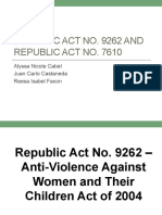RA 9262 and RA 7610: Laws Protecting Women and Children from Violence