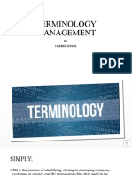 Terminology Management: BY Hamna Sohail