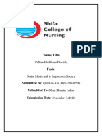 Course Title:: Culture Health and Society