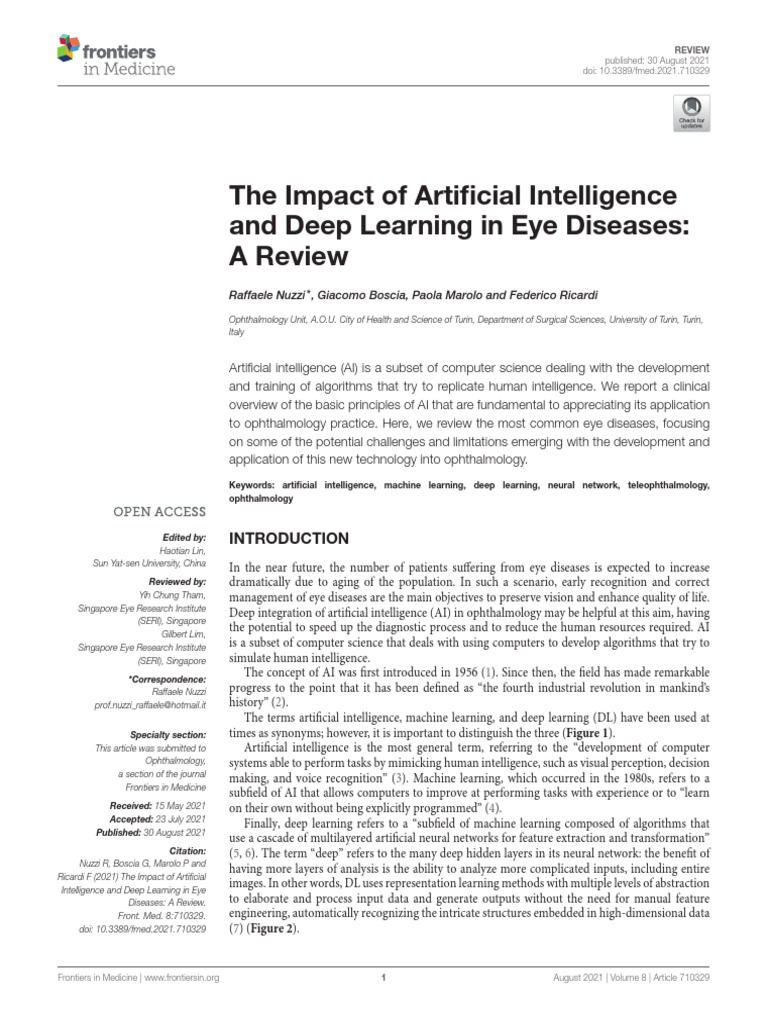 The Impact of Artificial Intelligence and Deep Learning in Eye Diseases ...