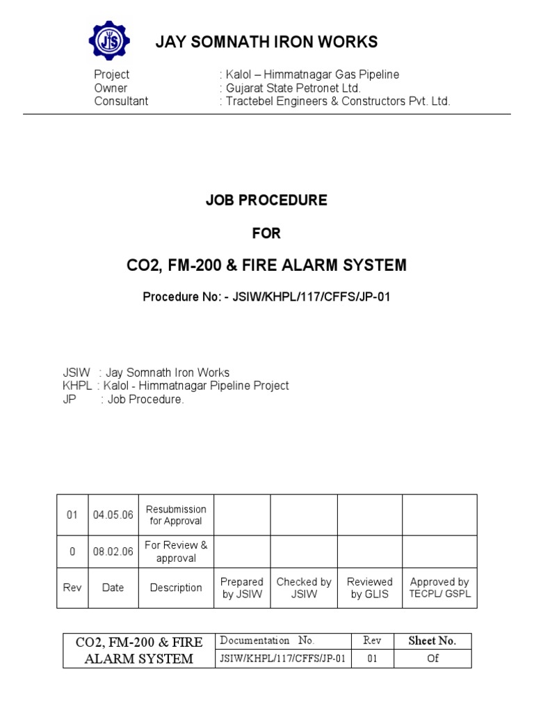 CO2 and FM-200 Fire Alarm System Guide | PDF | Pipe (Fluid Conveyance ...