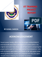 Iit Training Project: by Kunal Sareen