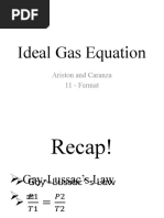 Ideal Gas Equation: Ariston and Caranza 11 - Fermat