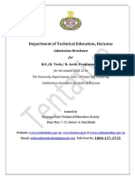 Haryana Technical Education Admission Brochure 2021-22