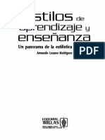 Armando Lozano Rodríguez - ESTILOS DE APRENDIZAJE Y ENSEÑANZA (FRAGMENTO LIBRO) (47 Hojas)