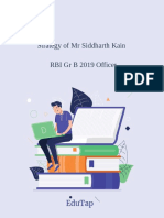 MR Siddharth Kain RBI Grade B 2019 Strategy E Book