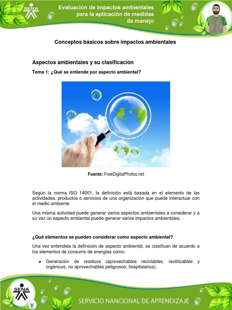 Clasificación de Aspectos Ambientales | PDF | Residuos | Agua
