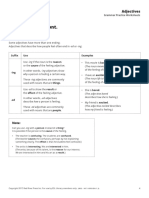 Grammar Notes Cont.: C. Participial Adjectives