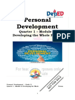 Personal Development: Quarter 1 - Module 2: Developing The Whole Person