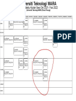 Jadual Waktu Kuliah Sesi Okt 2021-Feb 2022: (Universiti Teknologi MARA (Pulau Pinang) )