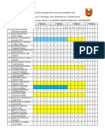 Registro de Recepcion de Evidencias