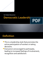 Democratic Leadership: by Chiedza Manyemwe