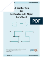 Latihan Menulis Dan Menghafal Huruf Abjad A-Z Dengan 12 Pola - Huruf Kecil