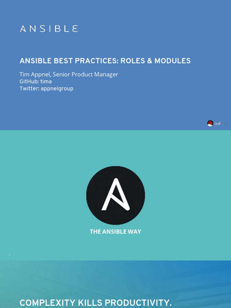 Ansible Roles and Modules Best Practices | PDF | Modular Programming ...