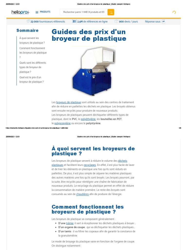 Broyeur papier et document : Devis sur Techni-Contact