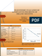 Techno-economic evaluation of drying organic solvents