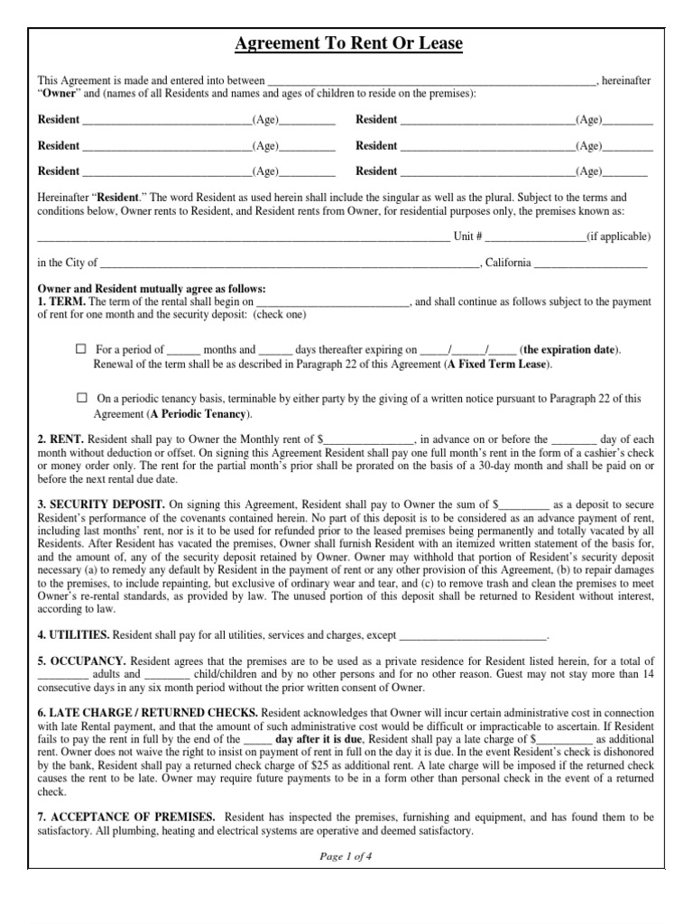Westside Lease Rental Agreement Lease Arbitration