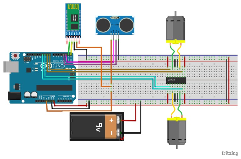 Esquematico Robot Bluetooth | PDF