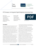 XYZ Company: An Integrated Capital Budgeting Instructional Case