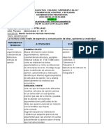 Planificación de actividades de Castellano para tercer momento