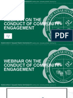 Webinar On The Conduct of Community Engagement