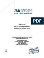 Model 641B01 4-20 Ma Output Velocity Sensor Installation and Operating Manual