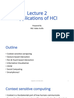 Lecture 2 - Applications of HCI