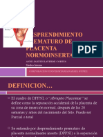 Desprendimiento Prematuro de Placenta Normoinserta