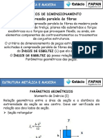 Dimensionamento de elementos de madeira comprimidos e tracionados