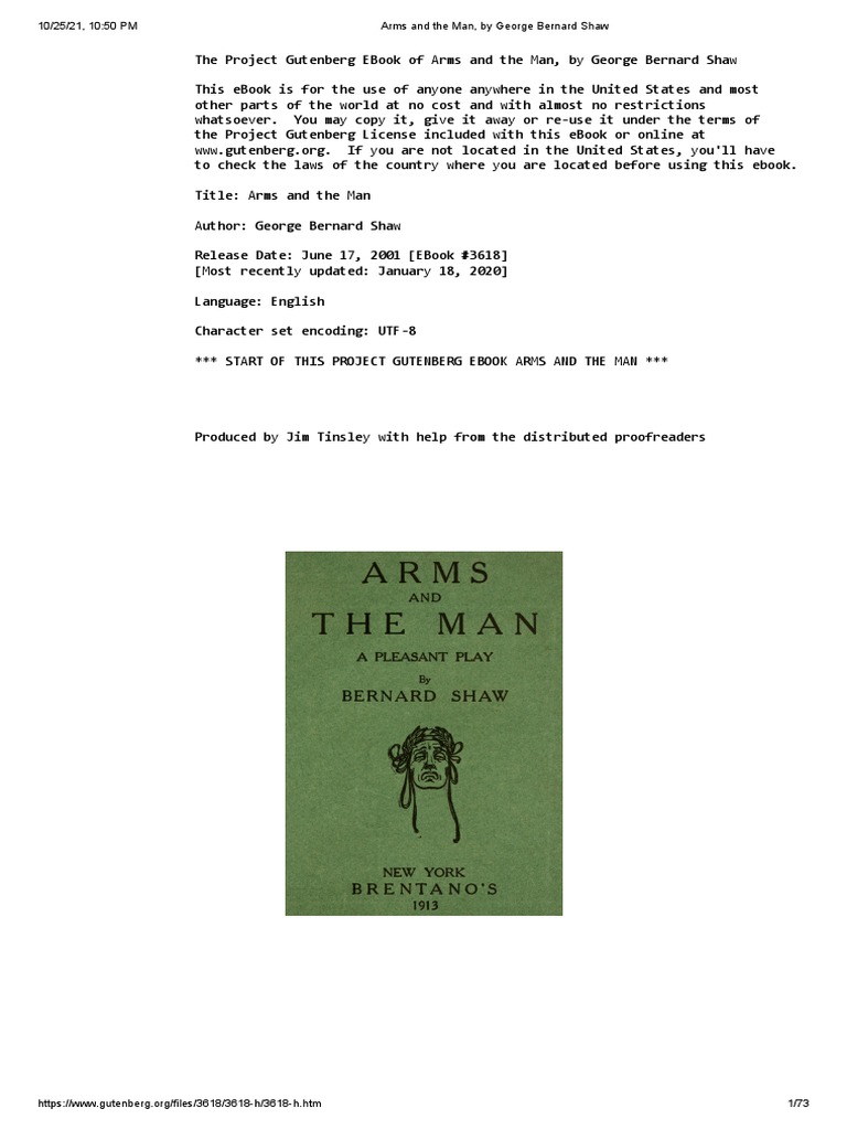 Arms and The Man PDF