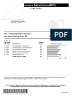 Illinois Licensure Testing System (ILTS) : Score Report