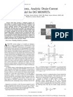 A Continuous, Analytic Drain-Current Model For DG Mosfets