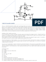 1W FM Transmitter Amplifier Circuit