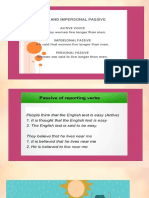 Reporting Verbs Passive Voice