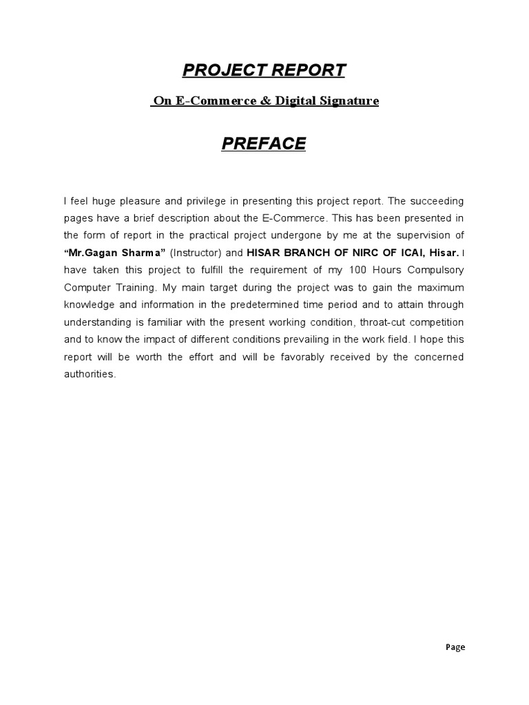 29 29 Project Report On e Commerce Digital Signature | PDF | E Commerce ...