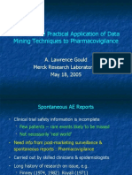 Issues in The Practical Application of Data Mining Techniques To Pharmacovigilance